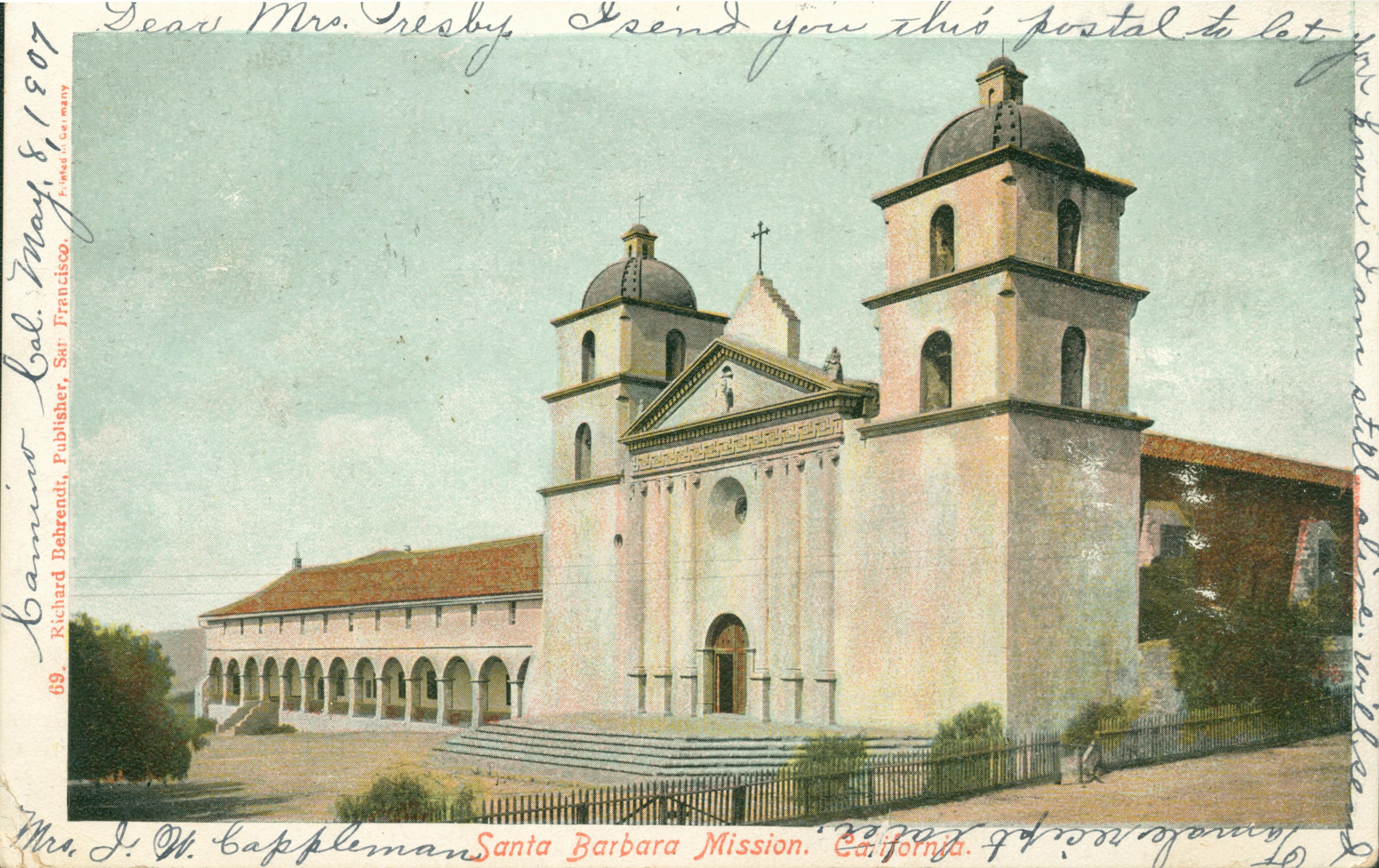 View of Santa Barbara Mission exterior
