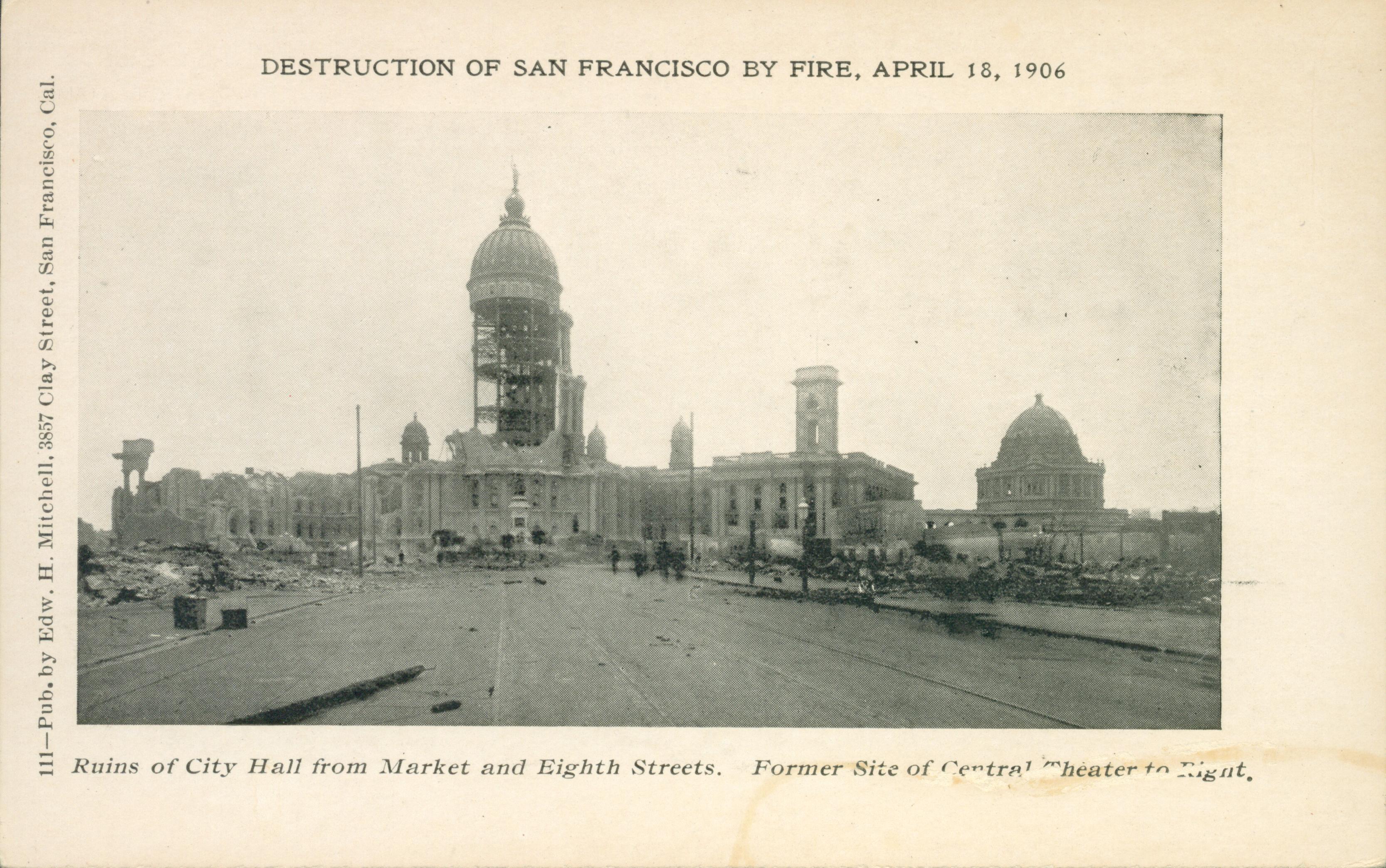 Photo of the destruction of City Hall.