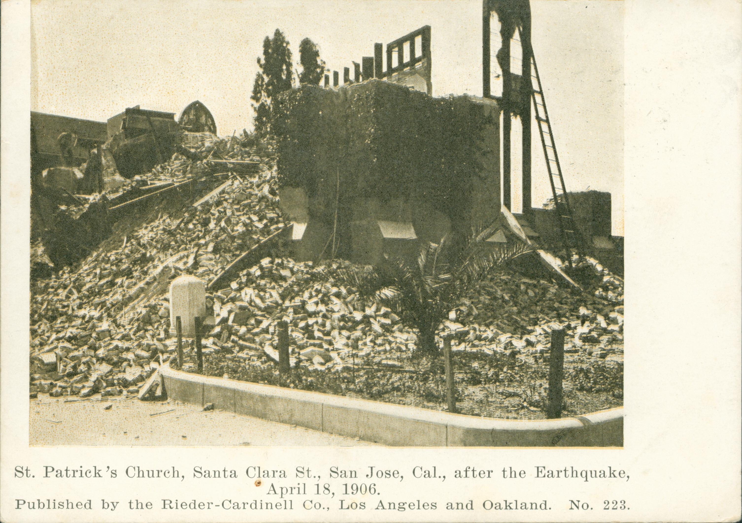 St. Patrick's Church after the Earthquake, April 18, 1906