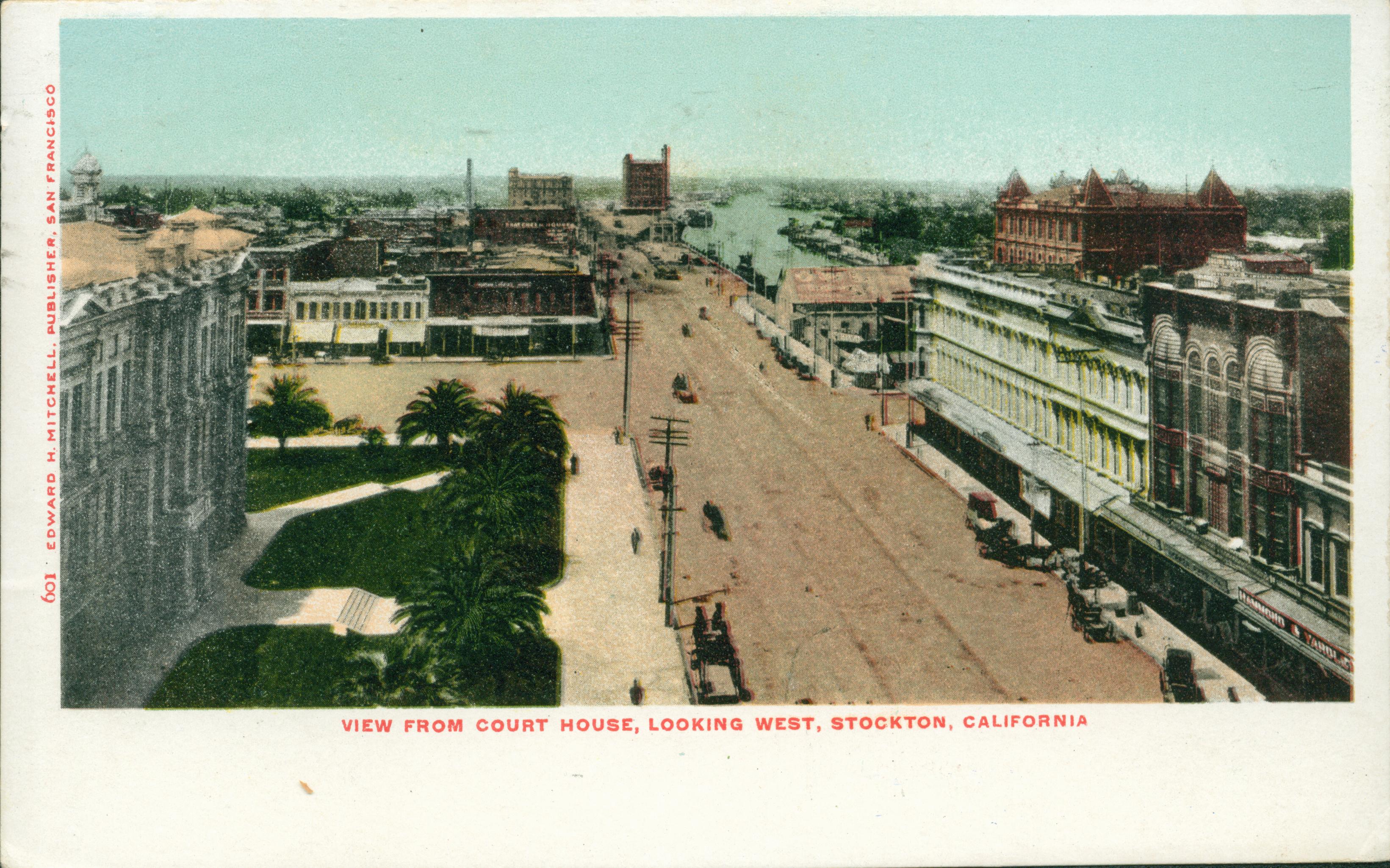 View of Stockton from the Court House, multiple story buildings