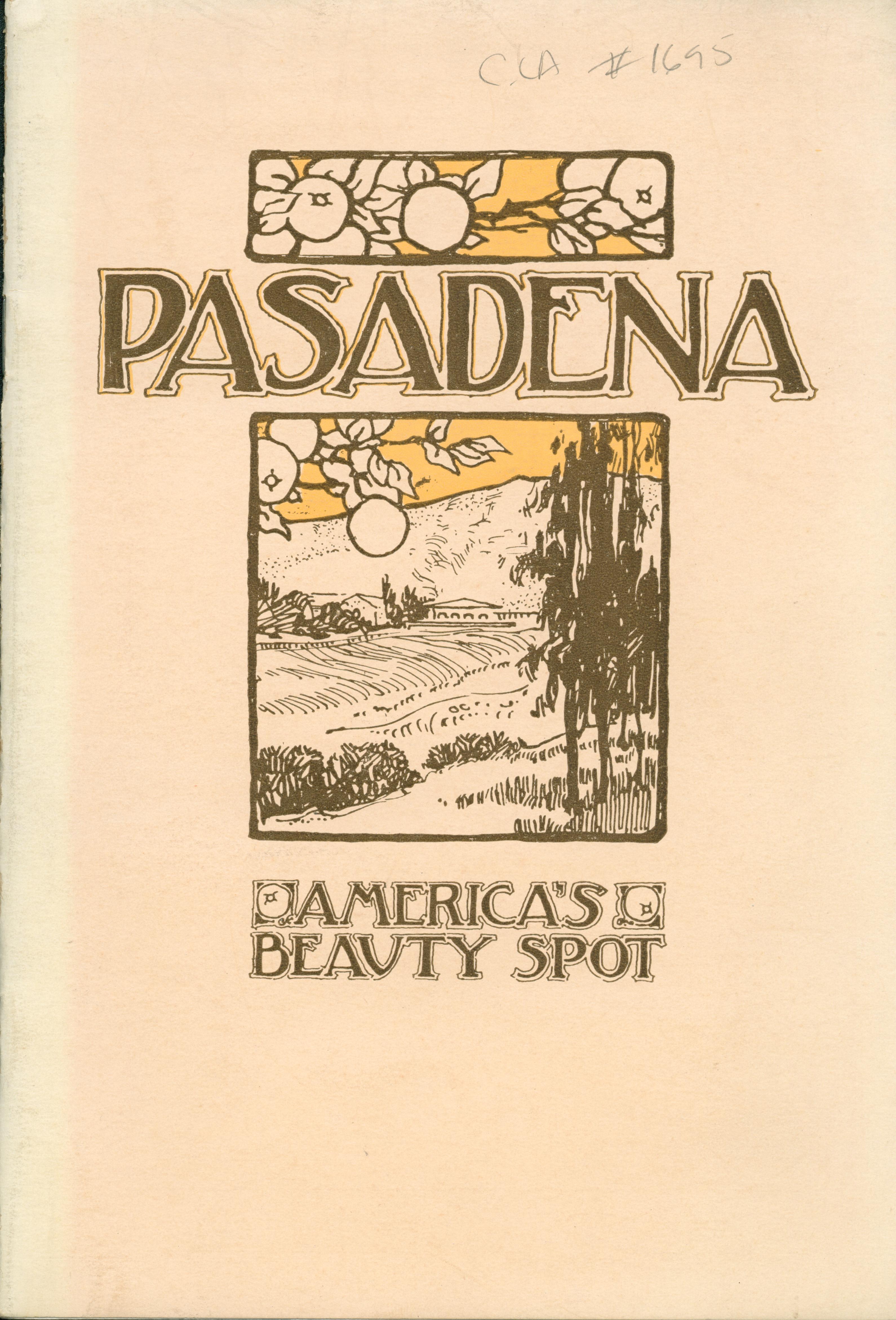Front cover shows a woodblock print of a wilderness area with buildings and mountains in the background