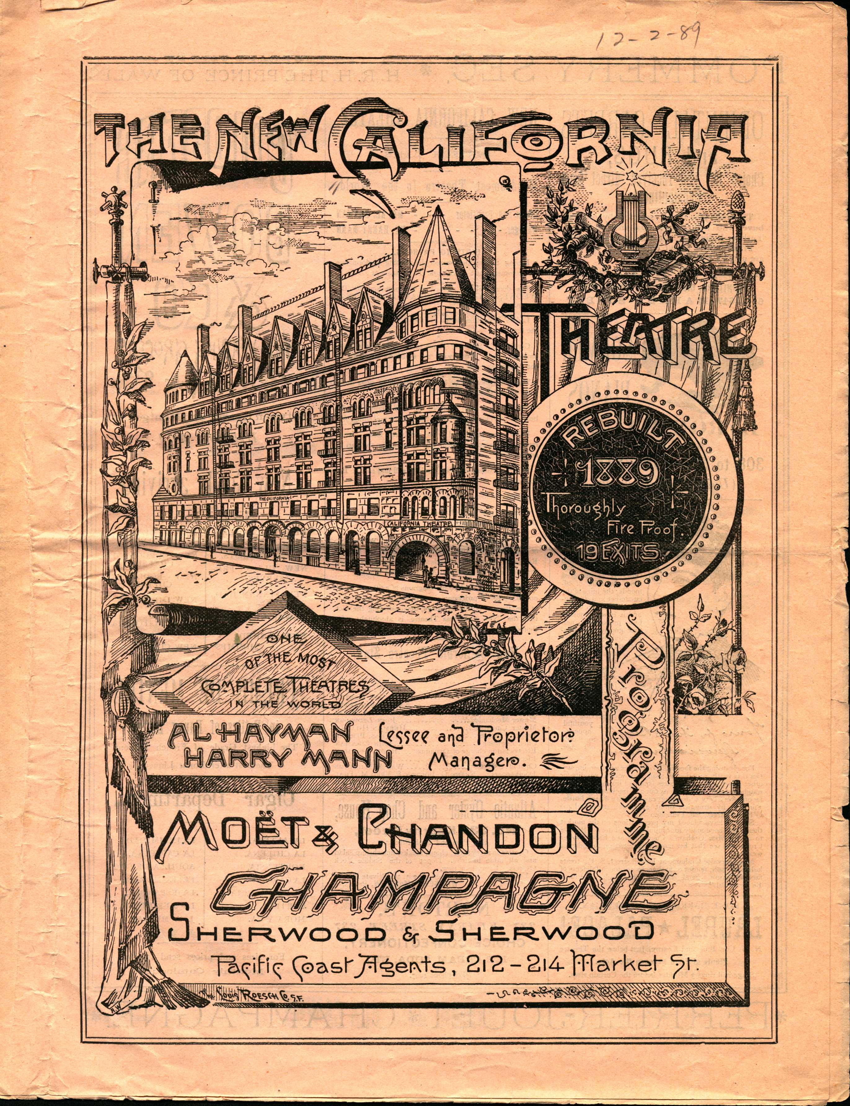 Front cover shows exterior of the theatre