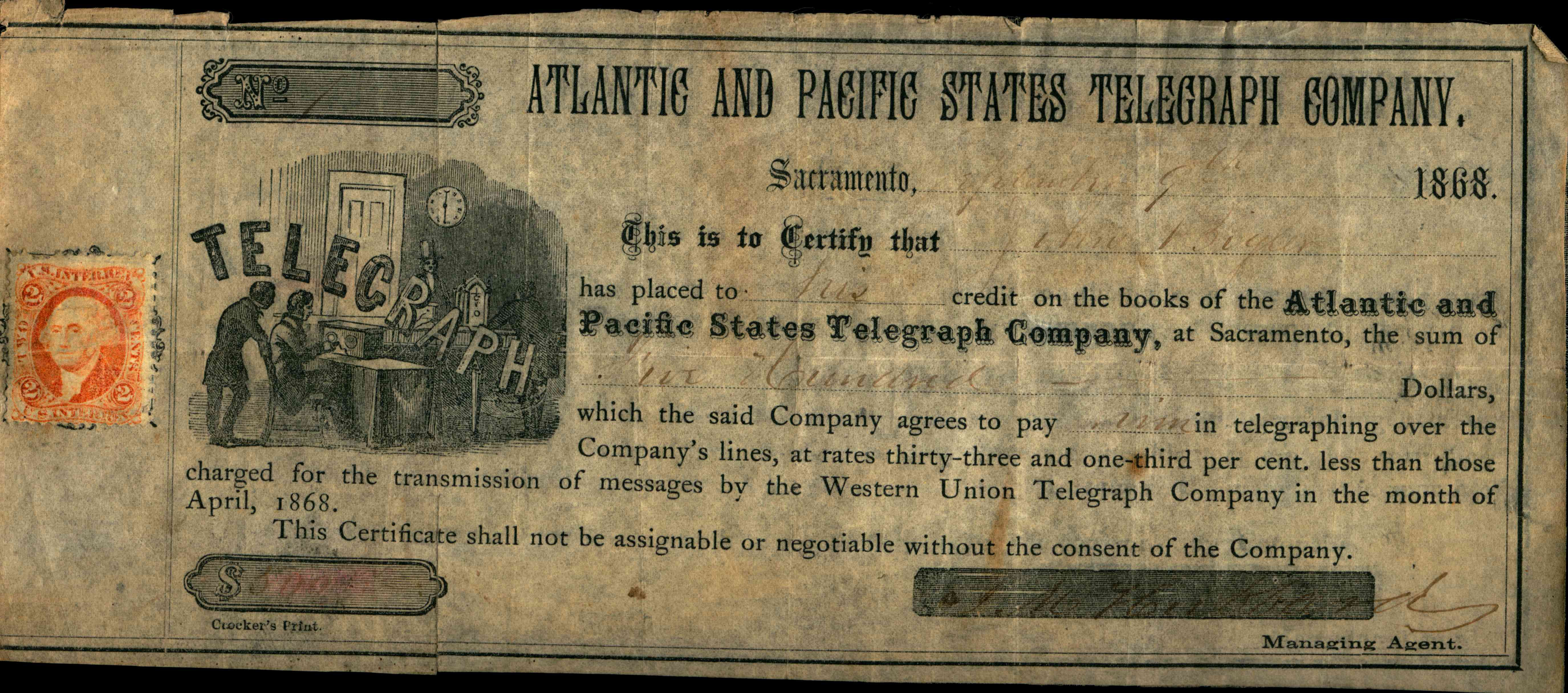 Two man sitting at a desk sending a telegraph
