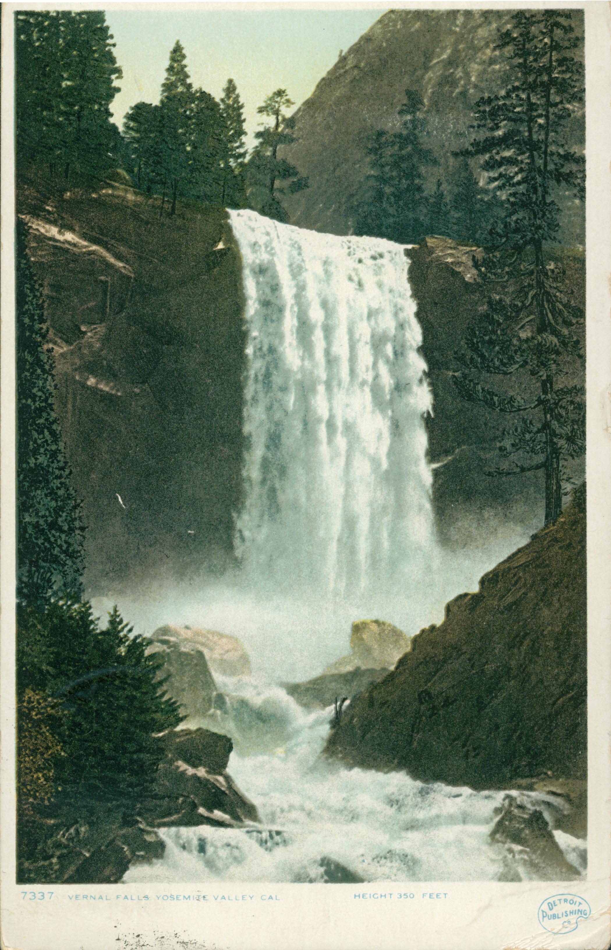 Shows a view of Vernal Falls