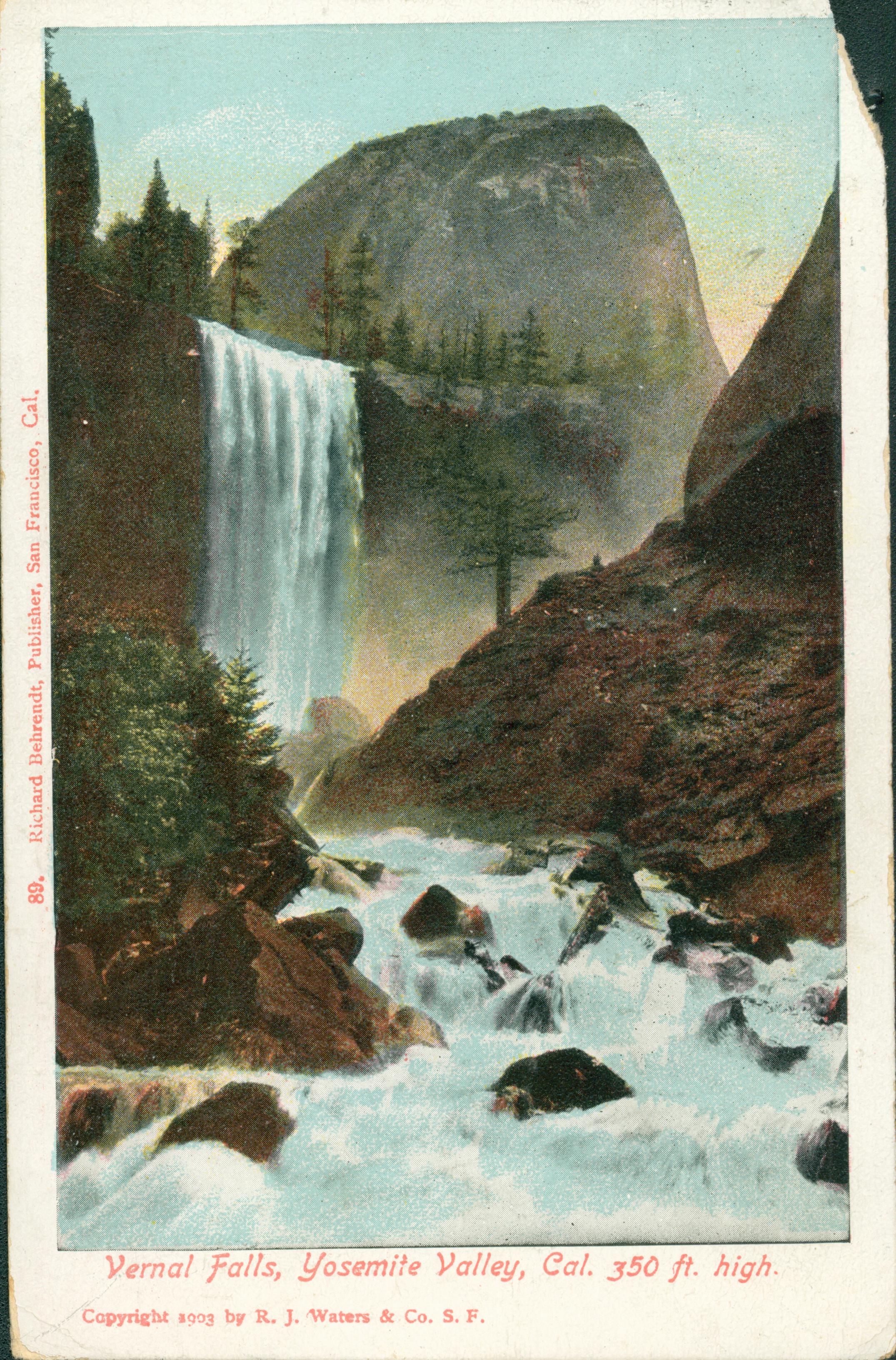 Shows a view of Vernal Falls